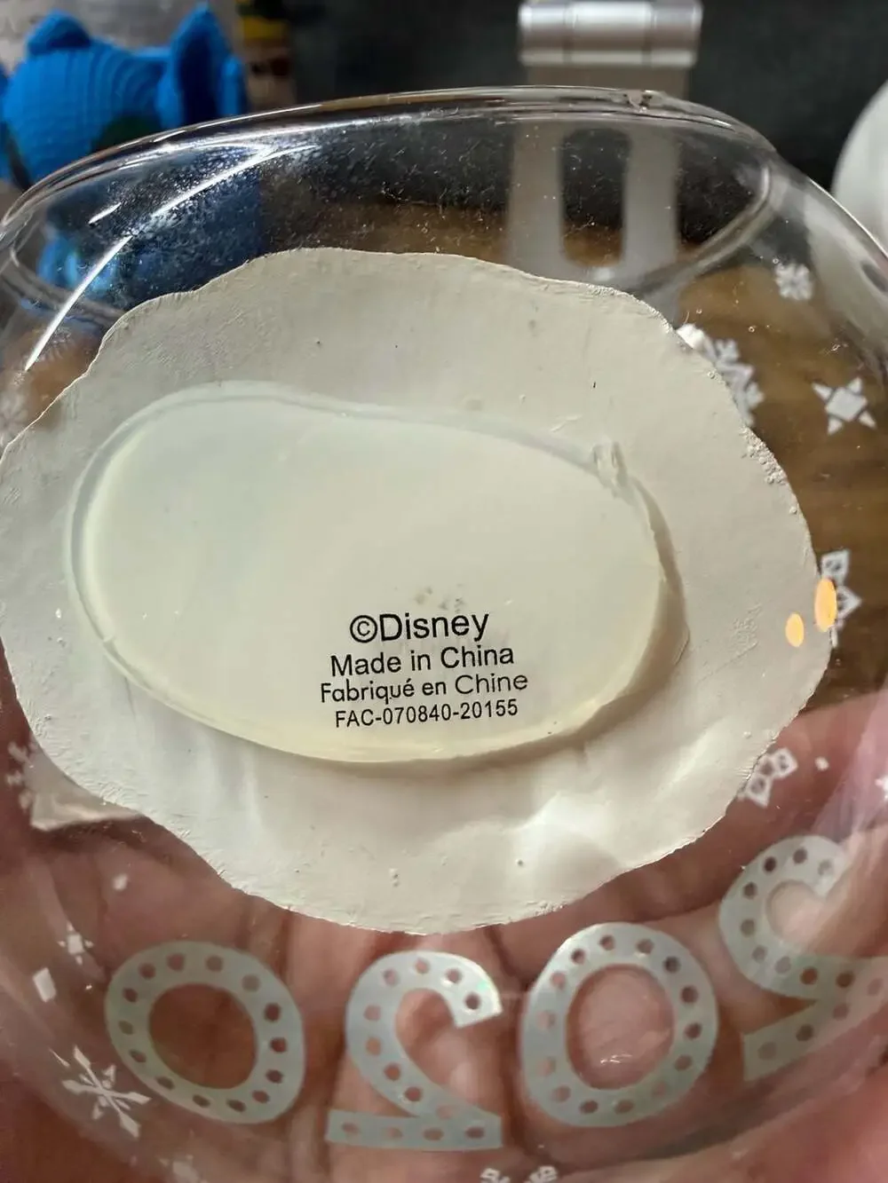 Disney Store Mickey and Minnie 2020 Holiday Glass Drop Sketchbook Ornament